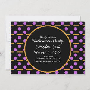 Invitación Fiesta de Halloween patrón de formas geométricas