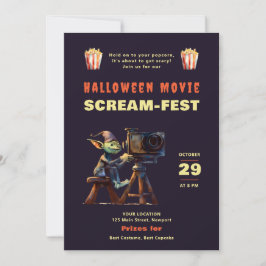 Invitación Fiesta de Halloween Películas atemorizantes Noche 