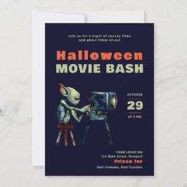 Invitación Fiesta de Halloween Películas Temerosas Noche Imp 