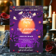 Fiesta de Halloween personalizado con fantasmas y 