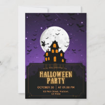 Fiesta de Halloween púrpura y Naranja