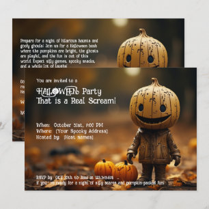 Invitación ¡Fiesta de Halloween que es un verdadero grito!
