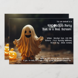 Invitación ¡Fiesta de Halloween que es un verdadero grito!