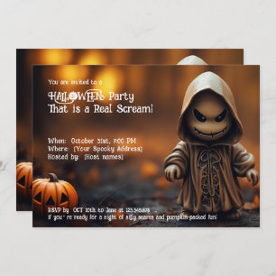 Invitación ¡Fiesta de Halloween que es un verdadero grito!