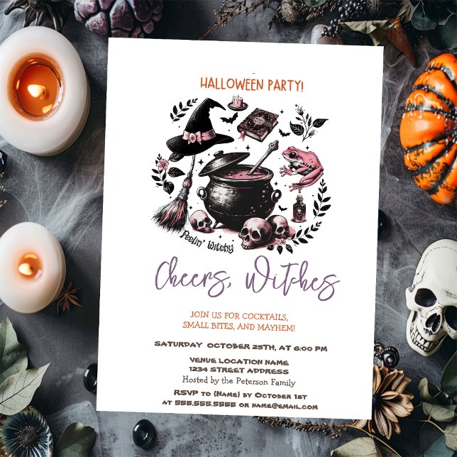 Invitación Fiesta de Halloween Salud Witches (Subido por el creador)