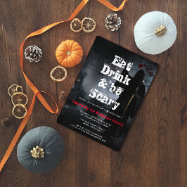 Invitación Fiesta de Halloween Scary Eat Drink & Be Scary