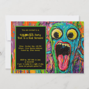 Invitación Fiesta de Halloween Scream-O-Rama