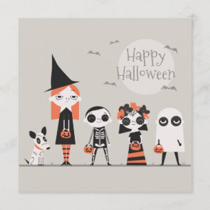 Invitación Fiesta de Halloween simple pero elegante Invitac