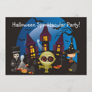 Invitación ¡Fiesta de Halloween Spooktacular!
