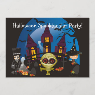 Invitación ¡Fiesta de Halloween Spooktacular!