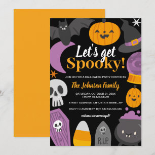 Invitación Fiesta de Halloween Vamos a Asustarnos 