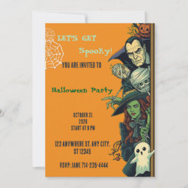 Invitación Fiesta de Halloween Vamos a Asustarnos
