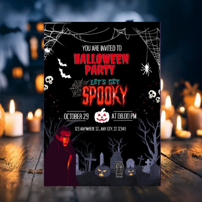 Invitación Fiesta de Halloween ¡Vamos a Asustarnos  (Subido por el creador)