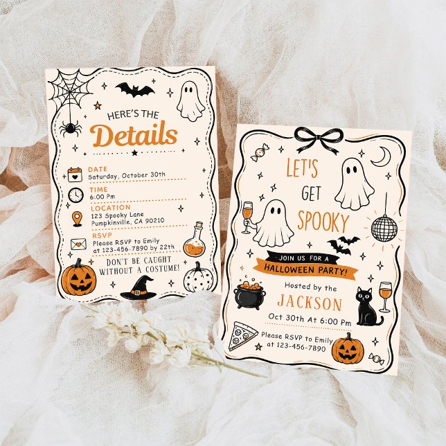 Invitación Fiesta de Halloween Vamos a Asustarnos (Subido por el creador)