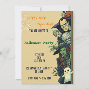 Invitación Fiesta de Halloween Vamos a Asustarnos