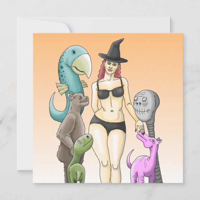 Invitación Fiesta de Halloween 'Ven como eres' (Anverso)