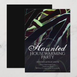 Invitación Fiesta de Halloween Verde Negra de Inauguración Em