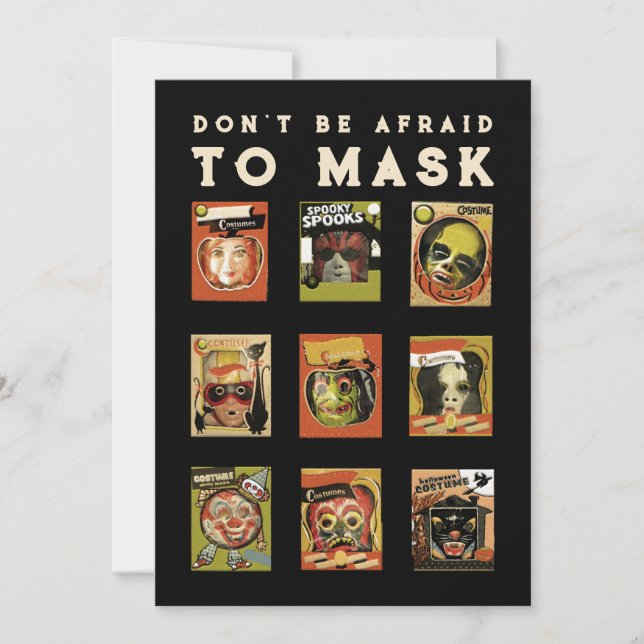 Invitación Fiesta de Halloween Vintage (Anverso)