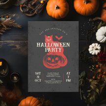 Fiesta de Halloween Vintage Negra de Murciélago y