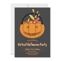 Fiesta de Halloween virtual de caracol de calabaza