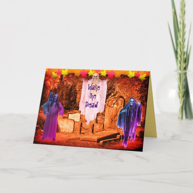 Invitación Fiesta de Halloween "Wake the Deed" Music (Anverso)