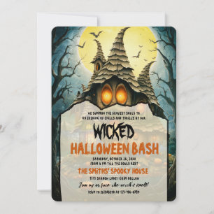 Invitación Fiesta de Halloween Witch House