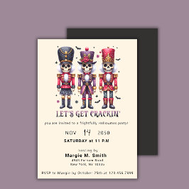 Invitación Fiesta de Hallowmas Cascanueces Halloween Navidad