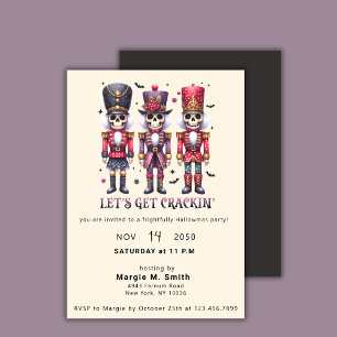 Invitación Fiesta de Hallowmas Cascanueces Halloween Navidad