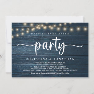 Invitación Fiesta de Happily Ever After, Elopement de Luces d