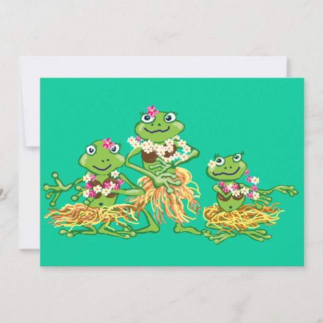 Invitación Fiesta de Hawái (Anverso)