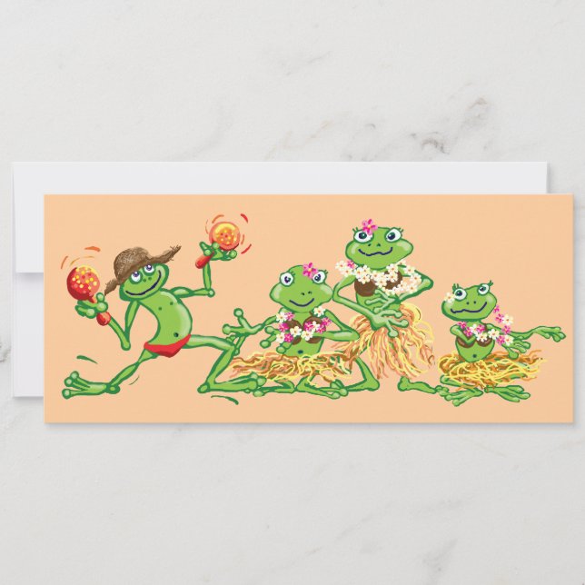 Invitación Fiesta de Hawái (Anverso)