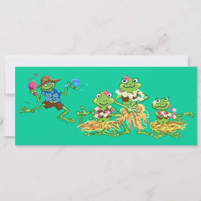 Invitación Fiesta de Hawái (Anverso)