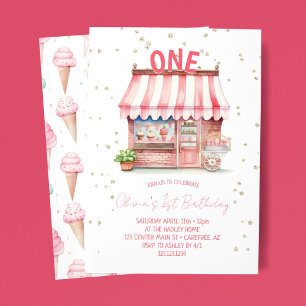 Invitación Fiesta de Helado Cumpleaños 1