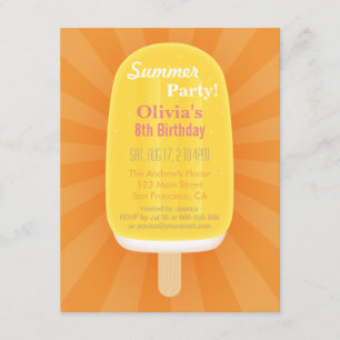 Invitación Fiesta de helado de paleta de verano genial