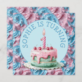 Invitación Fiesta de hielo ButterCrema Cumpleaños