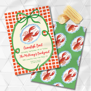 Invitación Fiesta de hierba de langostino caprichoso