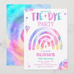 Invitación Fiesta de hippy de la fiesta de cumpleaños del tin