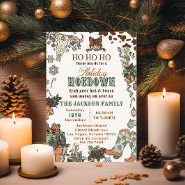 Invitación Fiesta de Hoedown Navidades occidentales