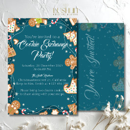 Invitación Fiesta de Horneado de Navidad Intercambio de Galle