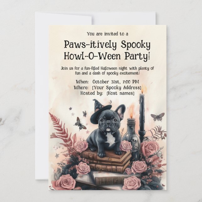 Invitación 👻 Fiesta de Howl-O-Ween! (Anverso)