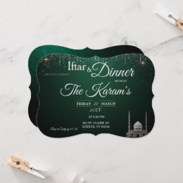 Invitación Fiesta de Iftar de la Mezquita Verde Elegante en R