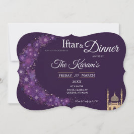 Invitación Fiesta de Iftar del Ramadán en la Mezquita Minimal