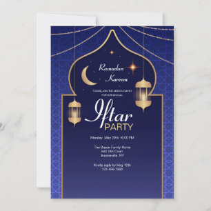 Invitación Fiesta de Iftar en Azul