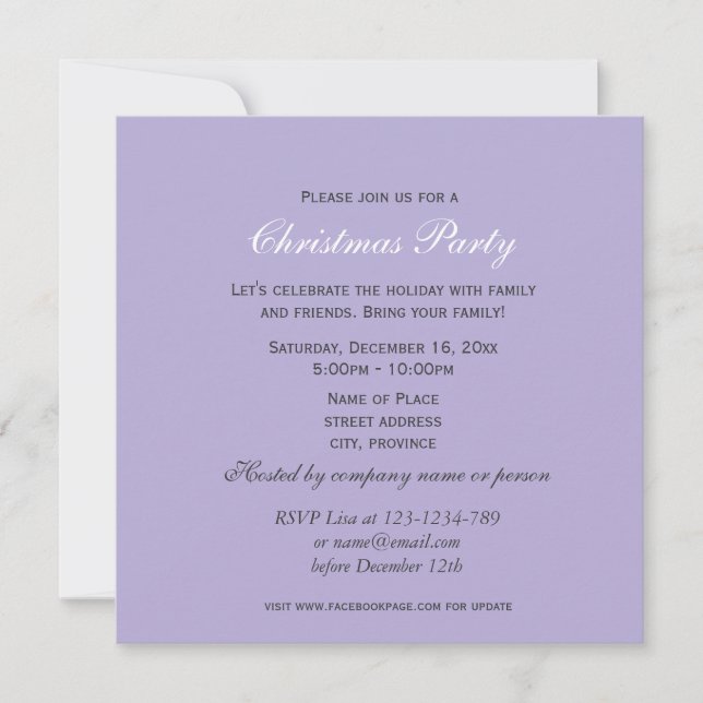 Invitación Fiesta de imagen vintage de Navidad (Anverso)