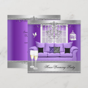 Invitación Fiesta de inauguración de casa Champán Candil Sofá