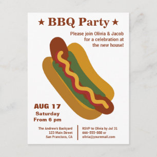 Invitación Fiesta de inauguración de casa con perritos calien