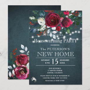Invitación Fiesta de inauguración de casa con temática navide