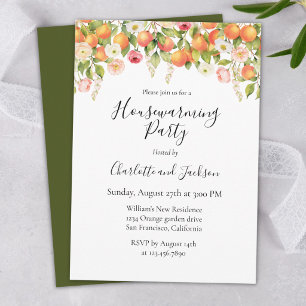 Invitación Fiesta de inauguración de casa elegante con acuare