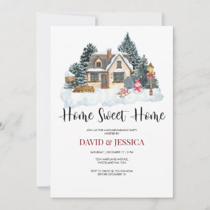 Invitación Fiesta de inauguración de casa en invierno Hogar D