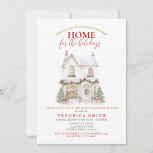 Invitación Fiesta de inauguración de casa en Navidad Blanca N